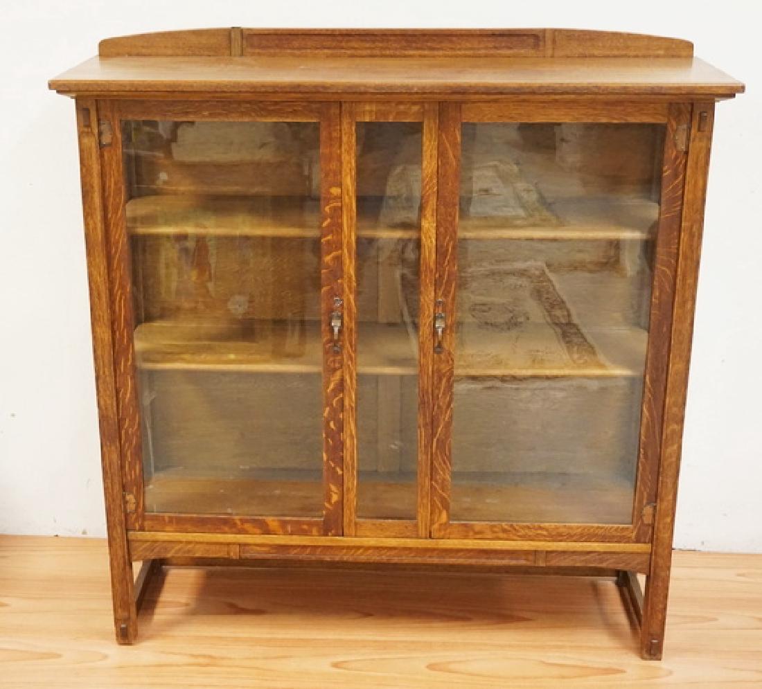 LIMBERT MISSION OAK CHINA CABINET. 50 INCHES WIDE. 51: LIMBERT MISSION OAK CHINA CABINET. 50 INCHES WIDE. 51 1/2 INCHES HIGH.