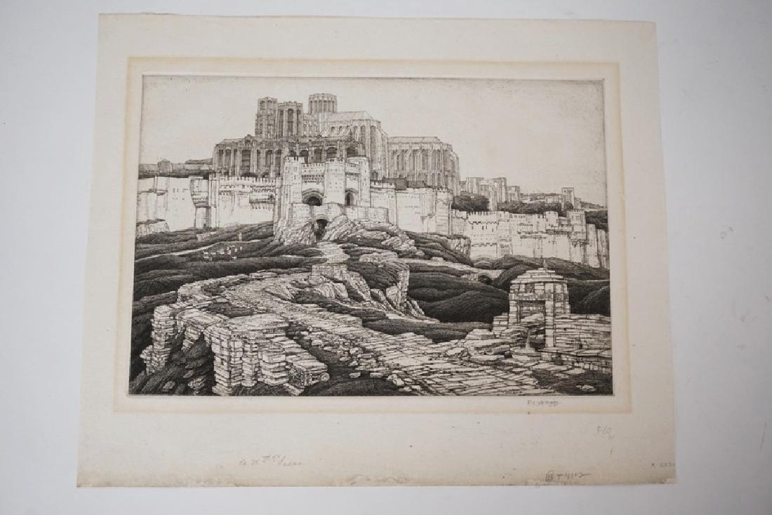 FREDERICK LANDSEER GRIGGS ETCHING. 11 1/8 X 7 5/8 (1 of 3)