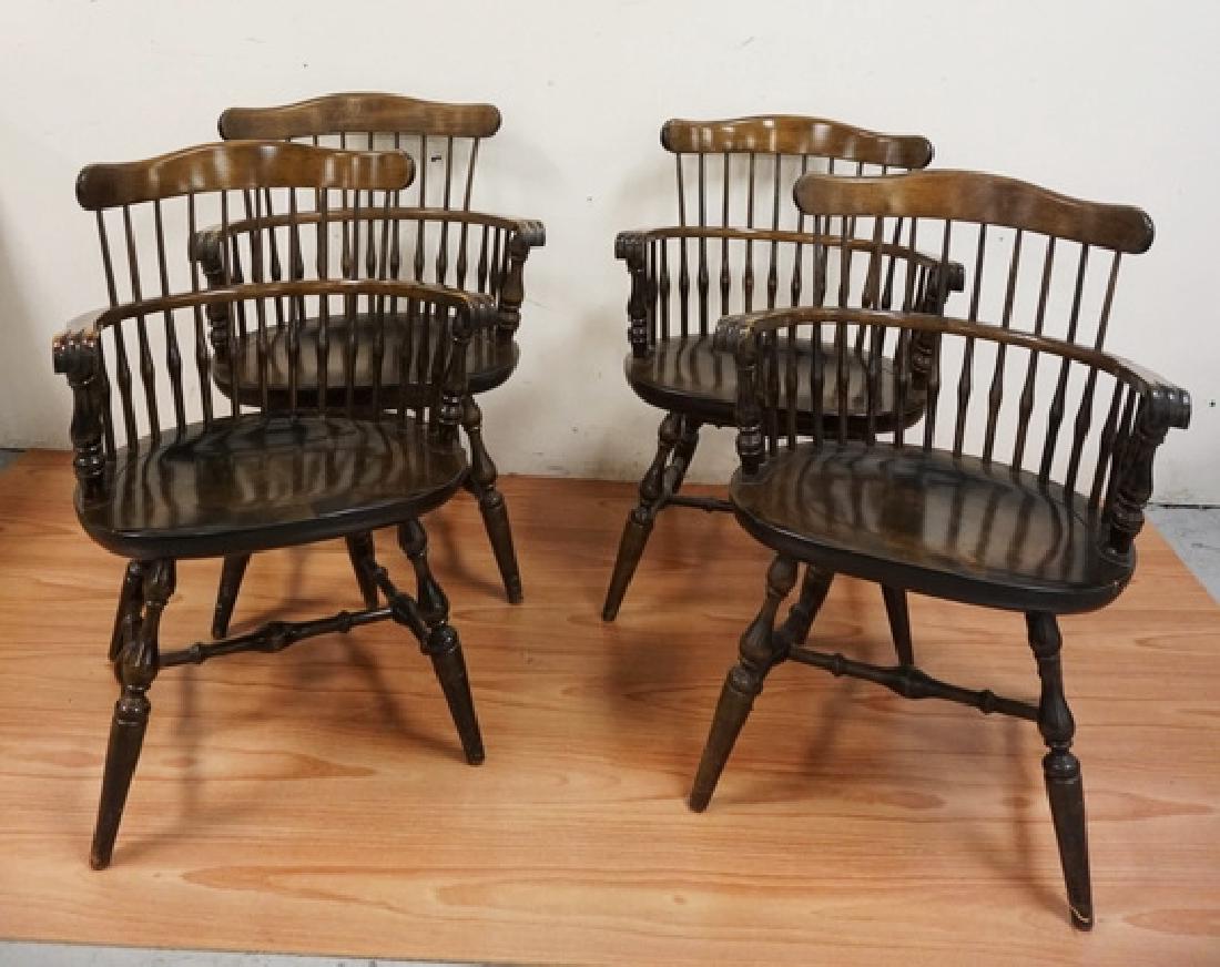 SET OF 4 NICHOLS & STONE WINDSOR STYLE BARREL BACK (1 of 2)