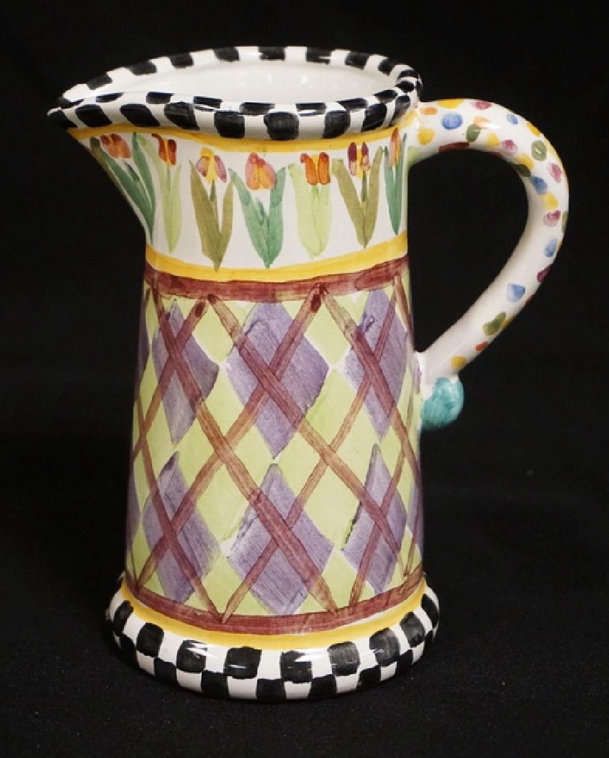 MCKENZIE CHILDS POTTERY CREAM PITCHER MEASURING 6 (1 of 2)