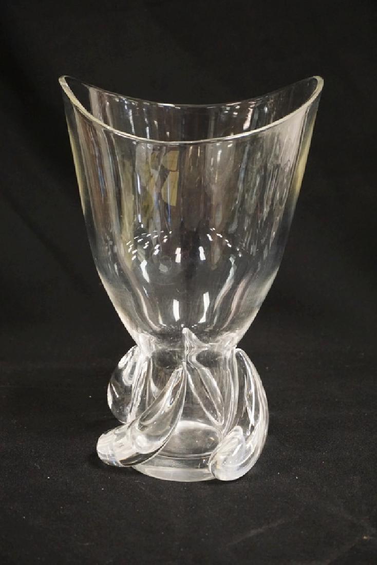 STEUBEN CLEAR CRYSTAL VASE WITH APPLIED TWISTED DROPS (1 of 2)