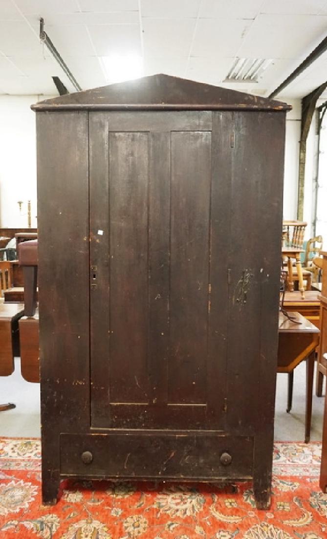 ONE DOOR OPNE DRAWER PRIMITIVE PINE CUPBOARD. 76 1/2 (1 of 1)