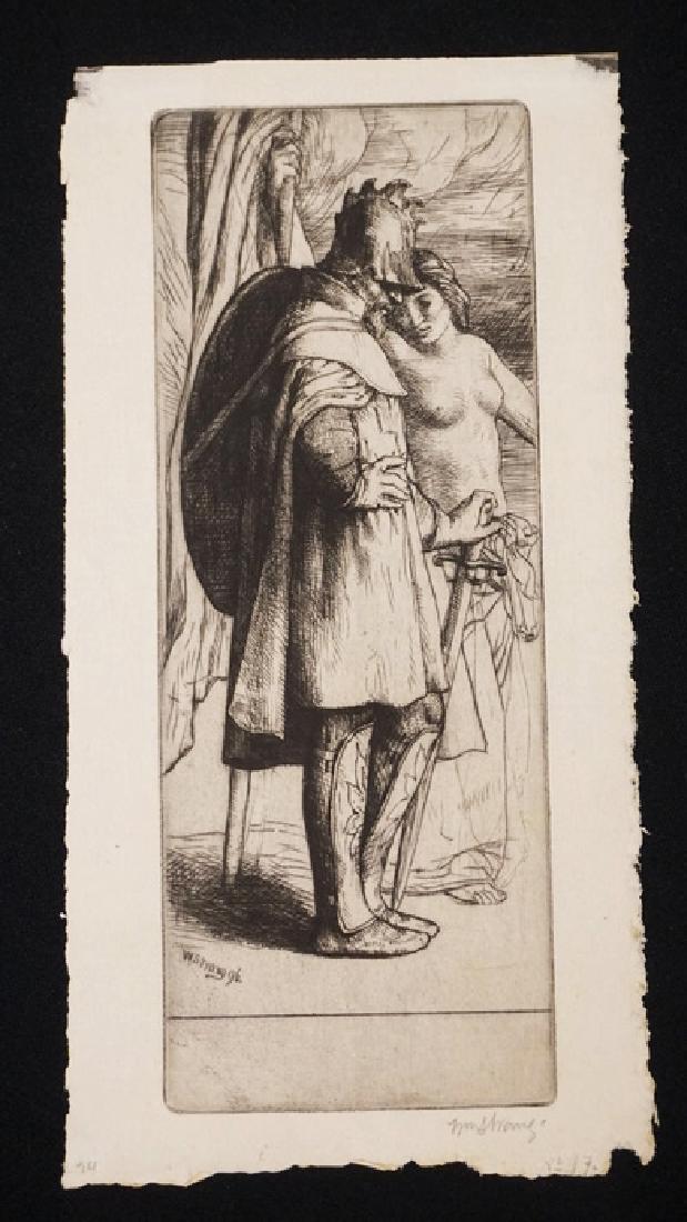 WILLIAM STRANG (1859-1921) *THE FLAG*. ETCHING, 209 X (1 of 3)