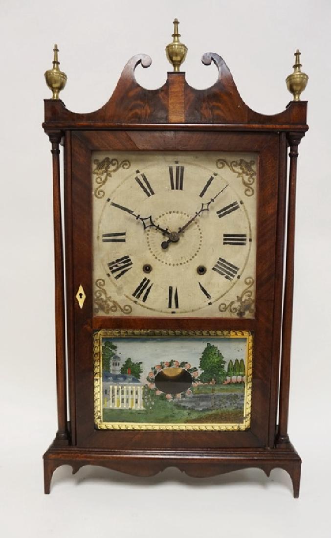ELI & SAMUEL TERRY ANTIQUE MAHOGANY SHELF CLOCK WITH (1 of 4)