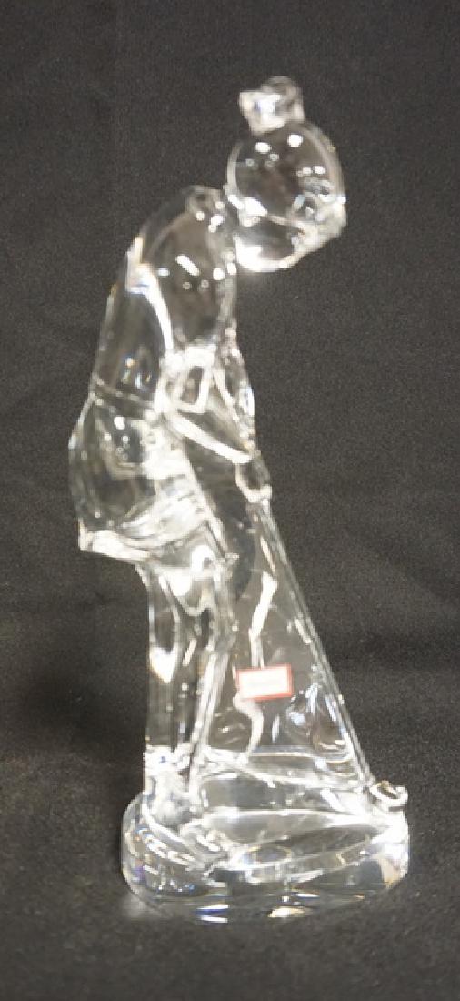 BACCARAT CRYSTAL FIGURE OF A FEMALE GOLFER. 8 7/8 (1 of 2)