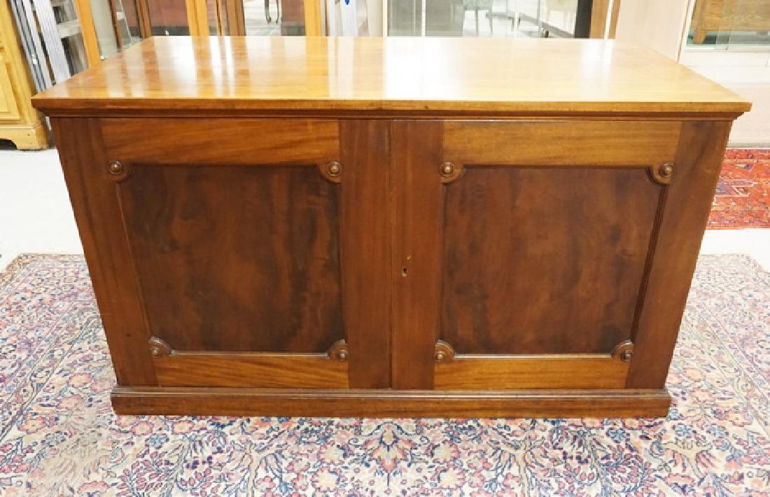MAHOGANY MAP CABINET WITH 2 PANELED DOORS WITH DRAWERS (1 of 4)