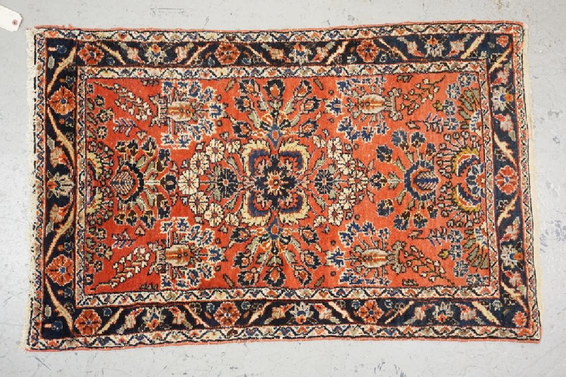 ANTIQUE ORIENTAL THROW RUG MEASURING 4 FT X 2 FT 6 (1 of 2)