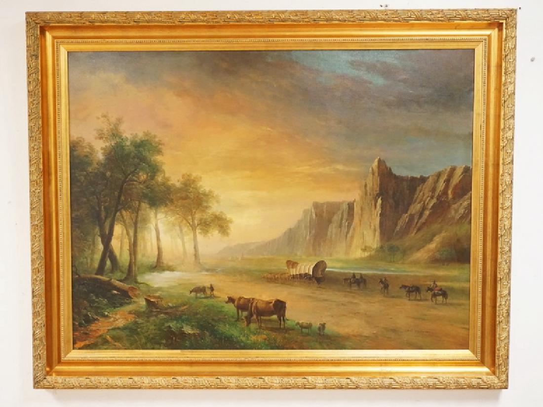 JAN MORTEL (B.1906, NETHERLANDS) LARGE OIL PAINTING ON (1 of 4)