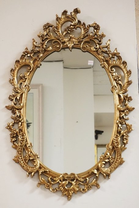 OVAL GOLD GILT MIRROR (1 of 1)