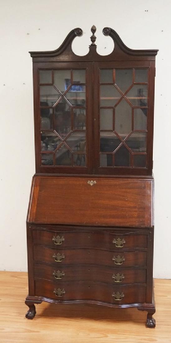 Mahogany Secretary Desk With A Serpentine Front And Jan 26 2018