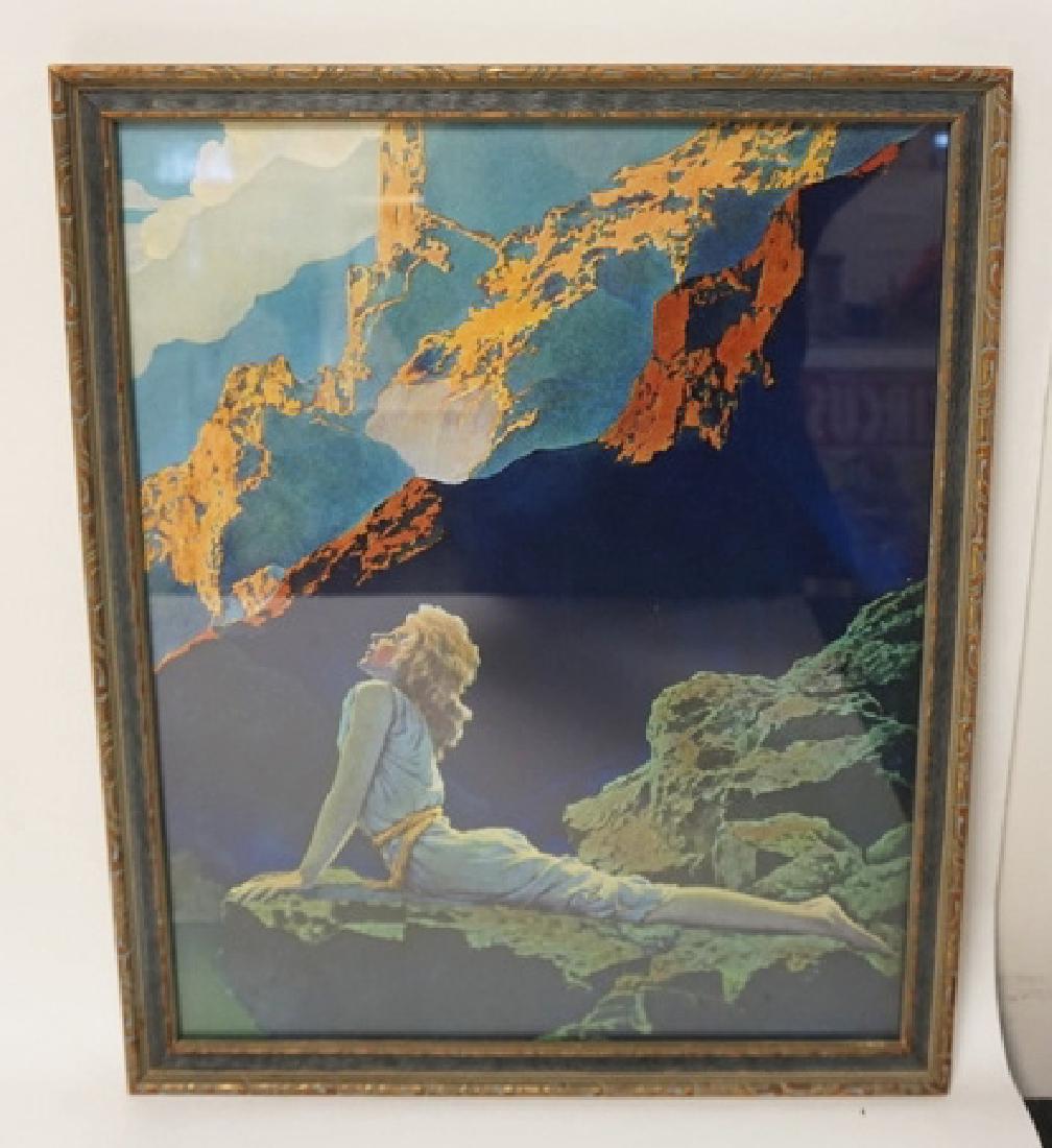 MAXFIELD PARRISH WILD GEESE. ORIGINAL PRINT AND FRAME. (1 of 1)