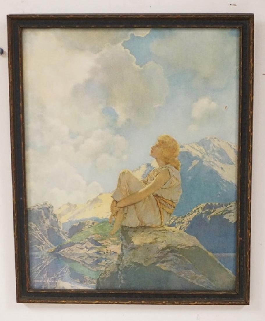 MAXFIELD PARRISH MORNING. ORIGINAL PRINT AND FRAME. 12 (1 of 1)