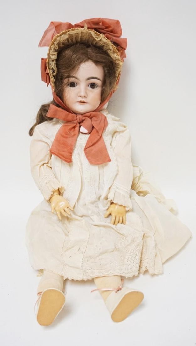 ANTIQUE BISQUE HEADED DOLL MEASURING 28 INCHES HIGH. (1 of 4)