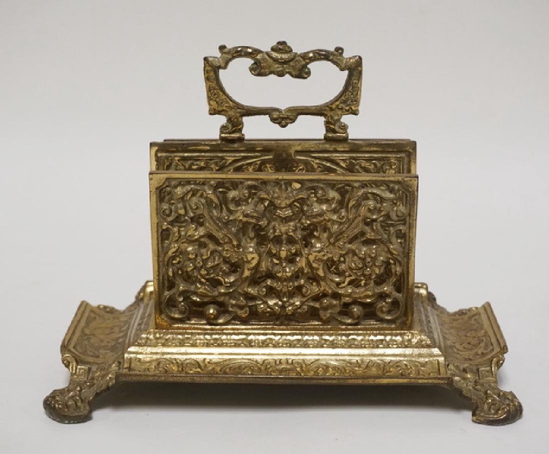 CAST BRASS LETTER HOLDER MEASURING 9 1/2 X 5 1/2 AND 7 (1 of 2)