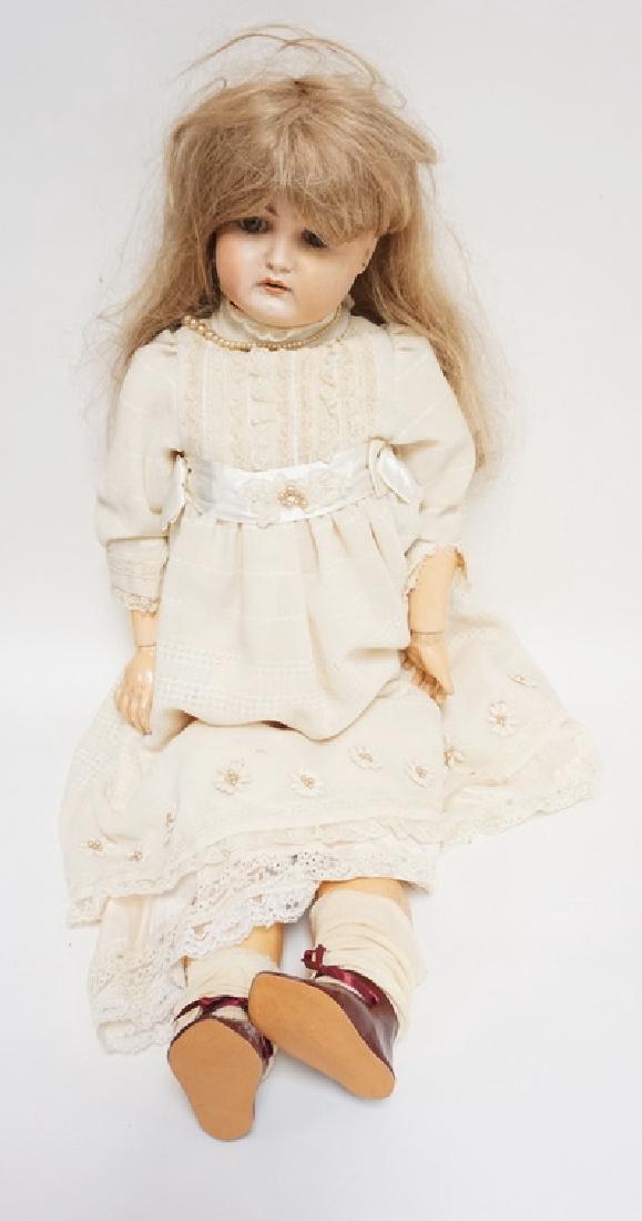 ANTIQUE GERMAN BISQUE HEADED DOLL MEASURING 32 INCHES (1 of 4)