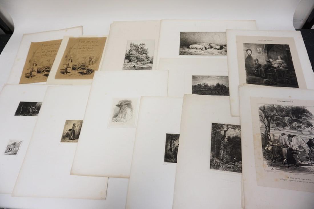 12 ETCHINGS BY CHARLES JACQUES. (1 of 8)