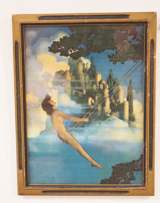 Maxfield Parrish Dinky Bird Original Print And Frame Jan 26