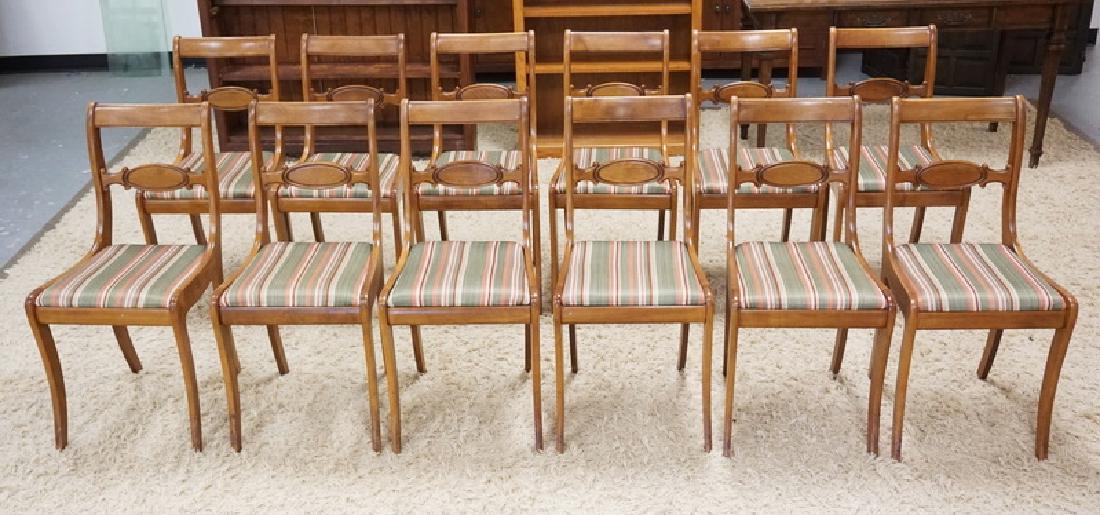 SET OF 12 TELL CITY SABRE LEG CHAIRS WITH UPHOLSTERED (1 of 2)