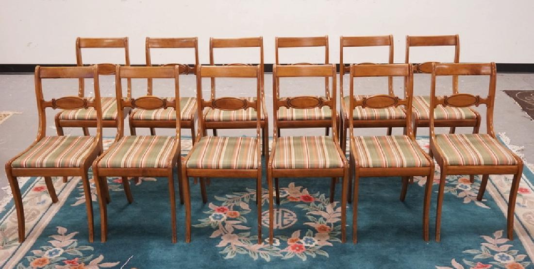 SET OF 12 TELL CITY SABRE LEG CHAIRS WITH UPHOLSTERED (1 of 2)