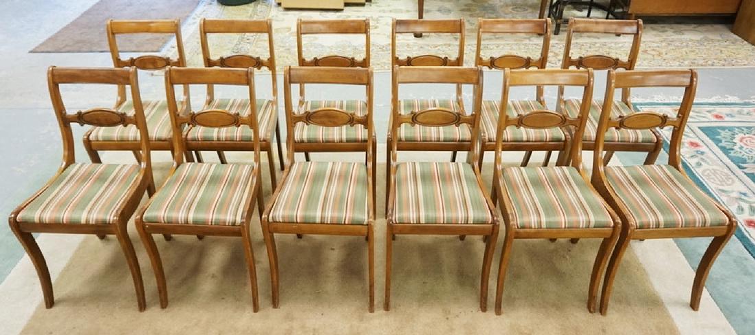 SET OF 12 TELL CITY SABRE LEG CHAIRS WITH UPHOLSTERED (1 of 2)