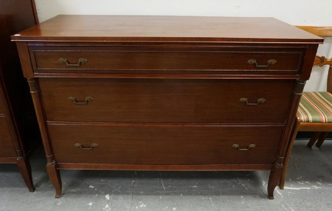 NORTHERN FURNITURE CO MAHOGANY 3 DRW CHEST. 49 IN WIDE, (1 of 1)