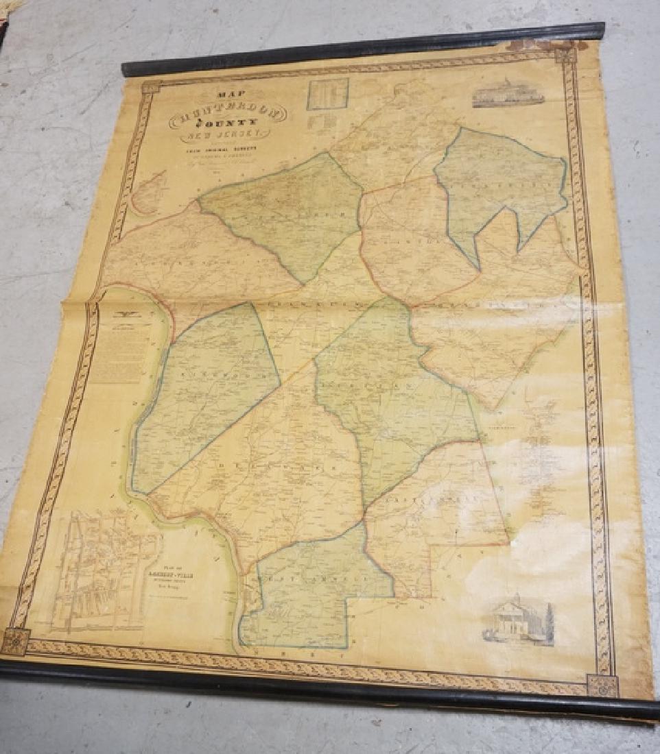 19TH CENTURY MAP OF HUNTERDON COUNTY. 51 X 40 3/4 (1 of 2)