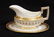 CAULDON ENGLAND GRAVY BOAT AND UNDERPLATE WITH GOLD