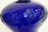 COBALT BLUE GLASS OIL LAMP WITH A CUT BACK DESIGN OF - 2