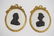 PAIR OF MOTTAHEDEH PORCELAIN SILHOUETTES. BASALT ON