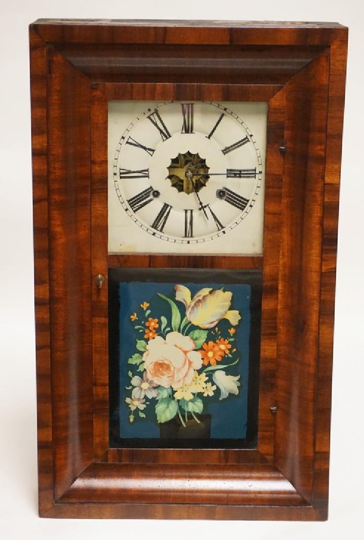 GEORGE MARSH MAHOGANY OGEE SHELF CLOCK. 25 1/4 INCHES (1 of 2)
