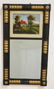 WALL MIRROR IN BLACK AND GOLD WITH A REVERSE PAINTED
