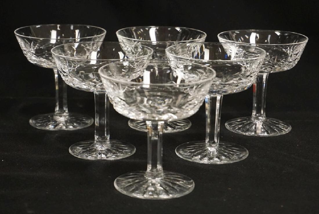 SET OF 6 WATERFORD CRYSTAL CHAMPAGNES. 4 1/8 INCHES (1 of 2)