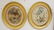 PAIR OF FLORAL PRINTS IN GOLD GILT OVAL FRAMES.