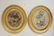 PAIR OF FLORAL PRINTS IN GOLD GILT OVAL FRAMES. - 2
