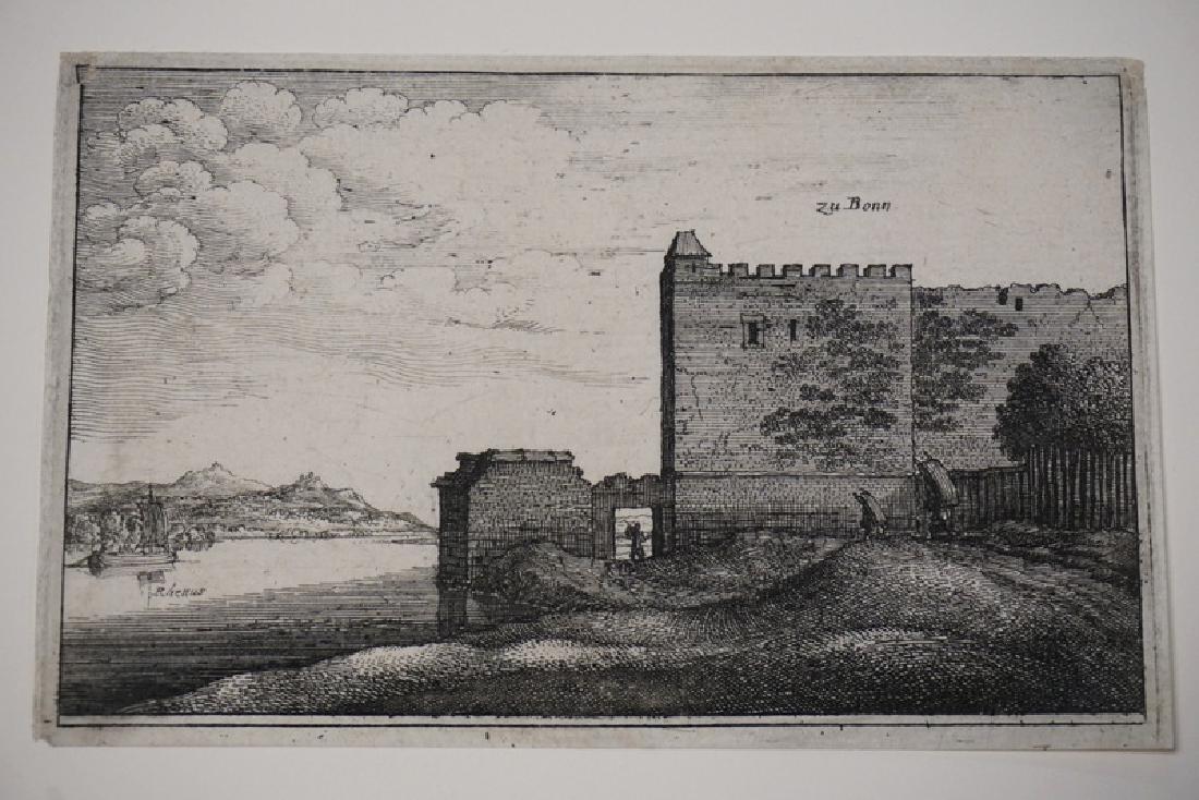 WENCESLAUS HOLLAR ETCHING OF ZU BONN AND THE RHINE (1 of 1)
