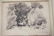 ORIGINAL DRAWING OF A EUROPEAN COUNTRYSIDE. PENCIL