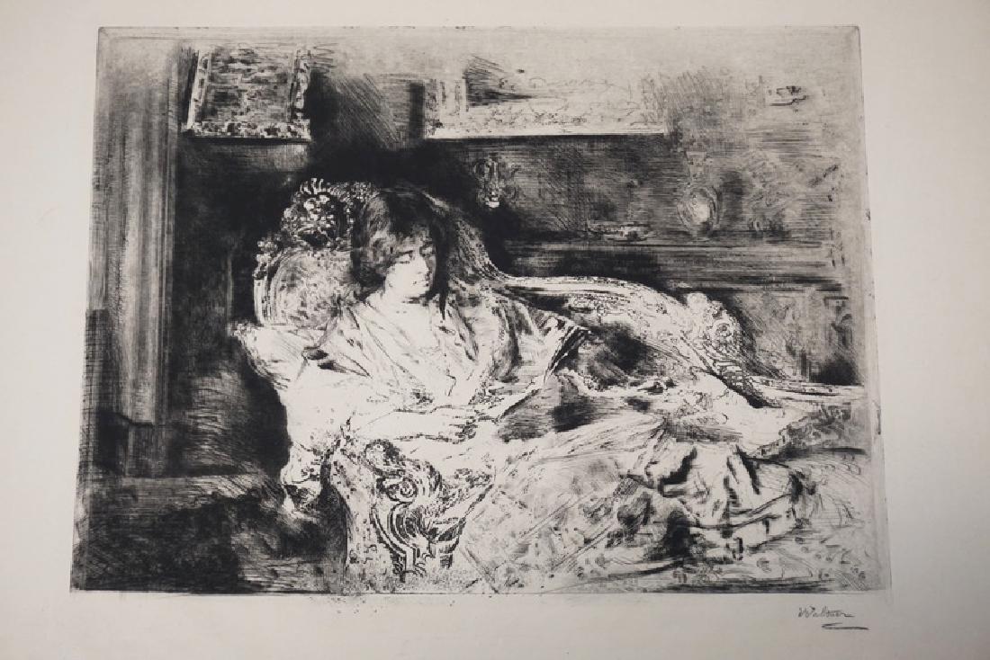 CHARLES ALBERT WALTNER ETCHING. 16 1/4 X 12 INCH IMAGE. (1 of 2)