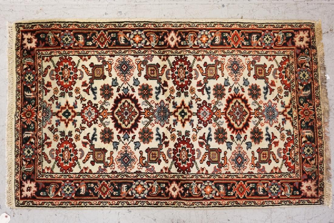 HAND WOVEN ORIENTAL THROW RUG 4 FT 11 X 3 FEET. (1 of 2)