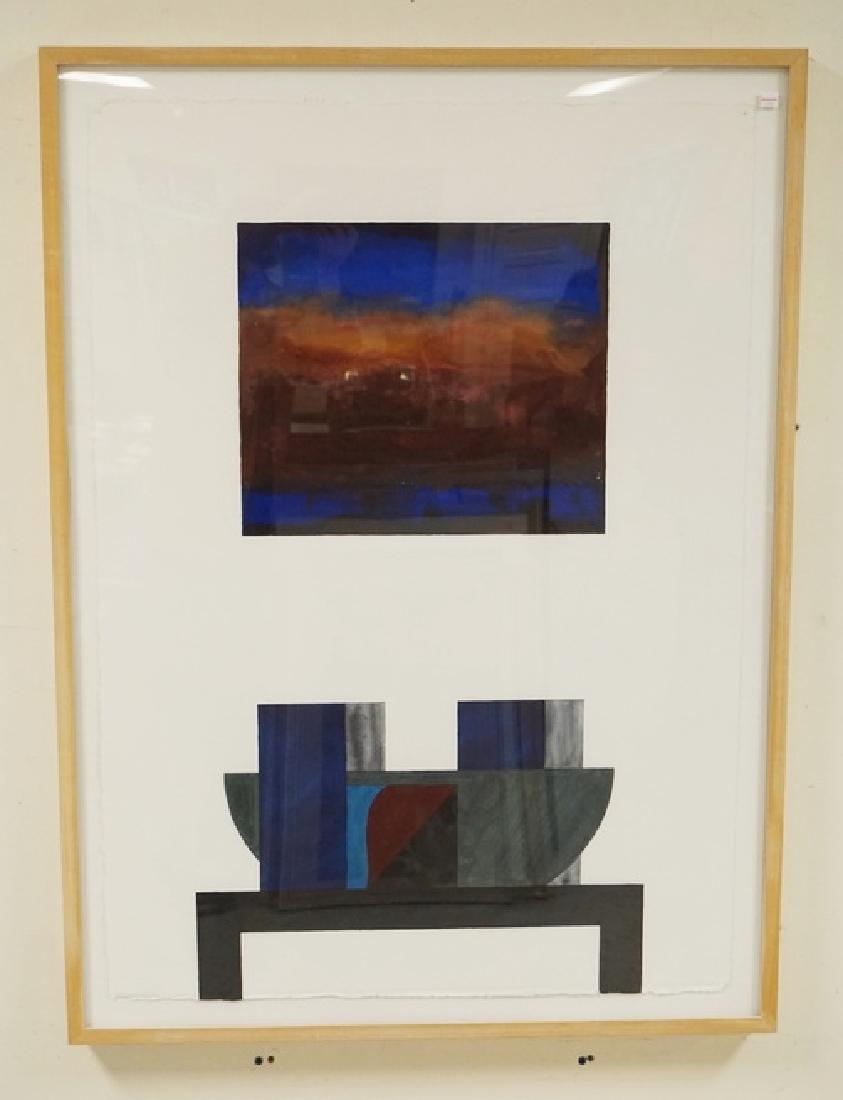 ED BAYNARD WATERCOLOR PAINTING ON PAPER TITLED *BODY &: ED BAYNARD WATERCOLOR PAINTING ON PAPER TITLED *BODY & SOUL #3*. 41 X 29 INCHES.