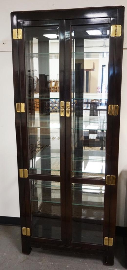 ASIAN STYLED CURIO CABINET WITH A LIGHTED INTERIOR, (1 of 1)