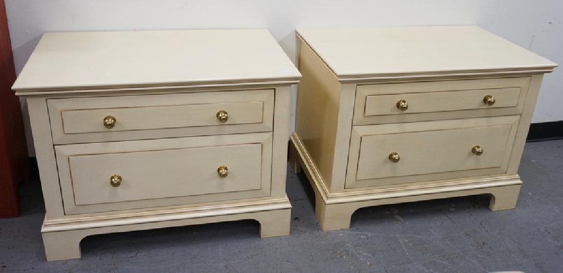 PAIR OF 2 DRAWER CHESTS MADE BY *CREATIVE WOODCRAFT*. (1 of 2)