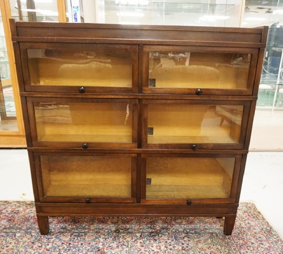 GLOBE WERNICKE OAK BARRISTER BOOKCASE. 3 SECTIONS PLUS (1 of 3)