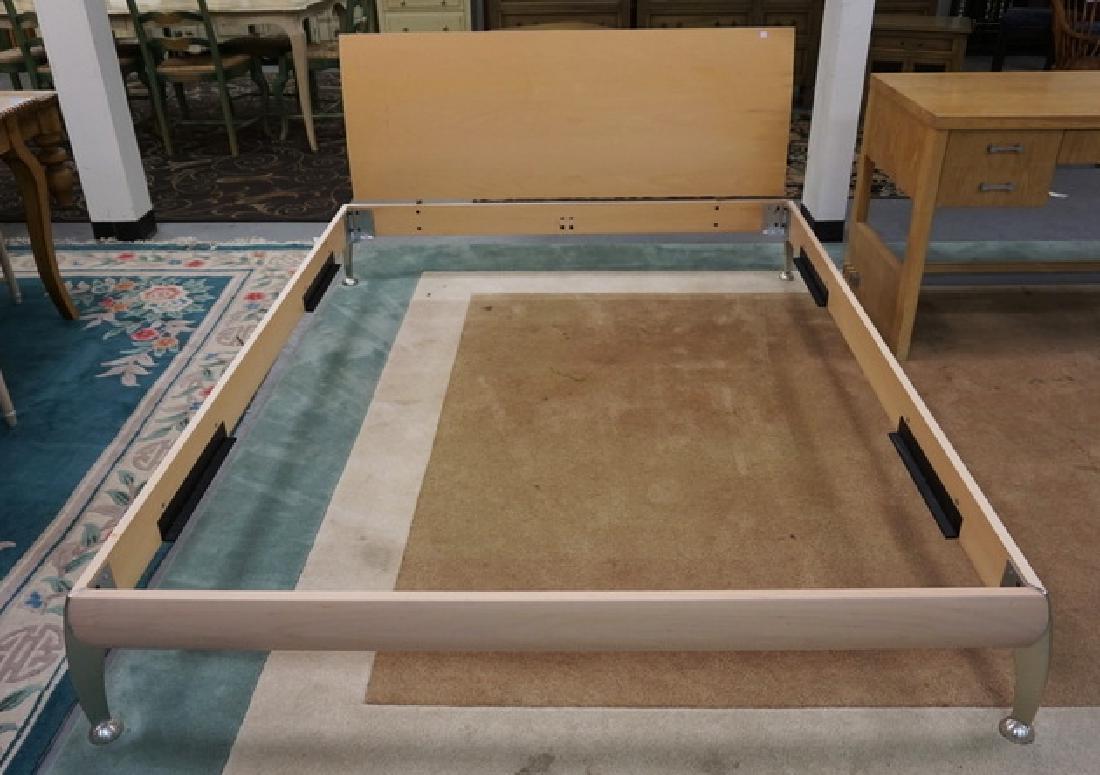 BLONDE MODERN QUEEN SIZE BED. (1 of 3)