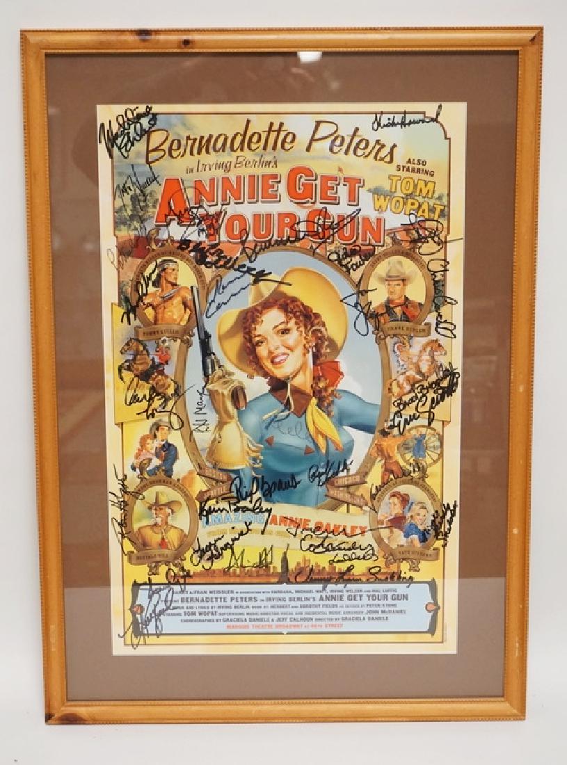 IRVING BERLINS *ANNIE GET YOUR GUN* POSTER SIGNED BY (1 of 2)