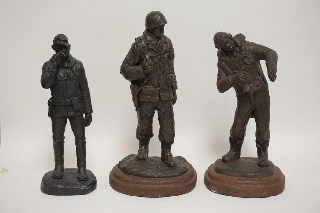 LOT OF 3 MICHAEL GARMAN SCULPTURES. CERAMIC. TALLEST IS (1 of 1)