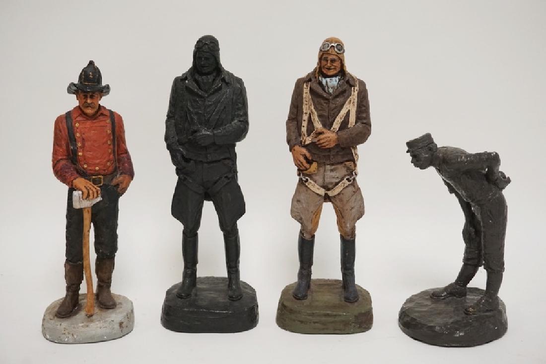 LOT OF 4 MICAHEL GARMAN SCULPTURES. CERAMIC. TALLEST IS (1 of 1)