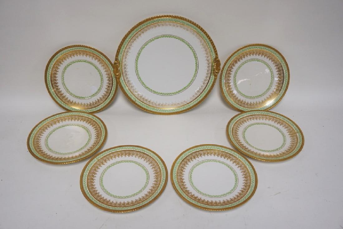 7 PIECE LIMOGES PORCELAIN CAKE SET INCLDUING A 12 1/4 (1 of 3)