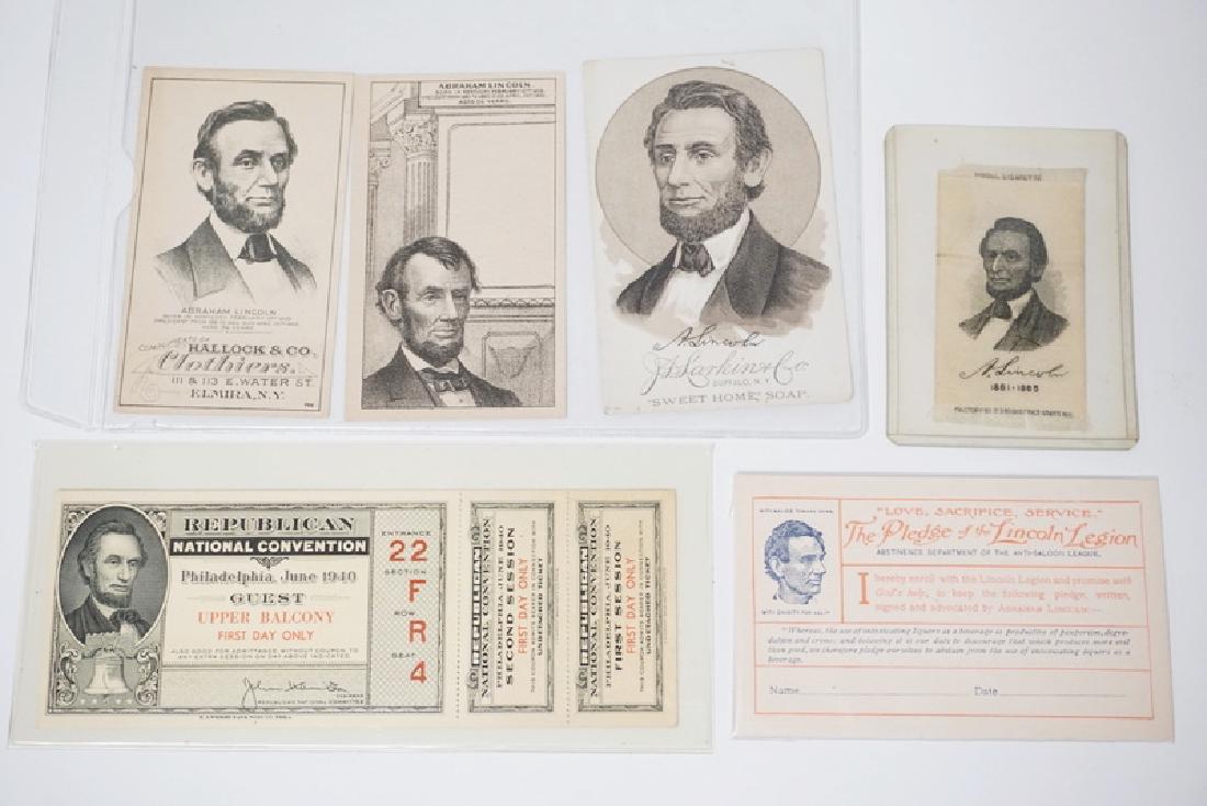 6 PIECES OF ABRAHAM LINCOLN MEMORABILIA. INCLUDES 3 (1 of 4)