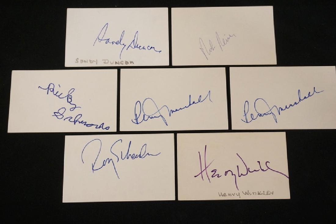 GROUPING OF 7 AUTOGRAPHS ON 3X5 CARDS. SANDY DUNCAN, (1 of 1)