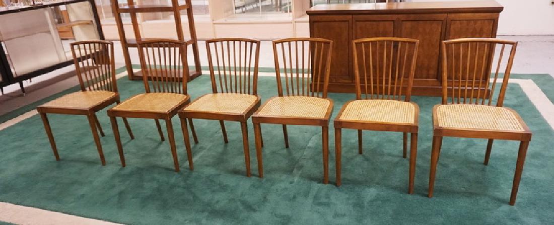 SET OF 6 MID CENTURY MODERN DINING CHAIRS WITH CANED (1 of 3)